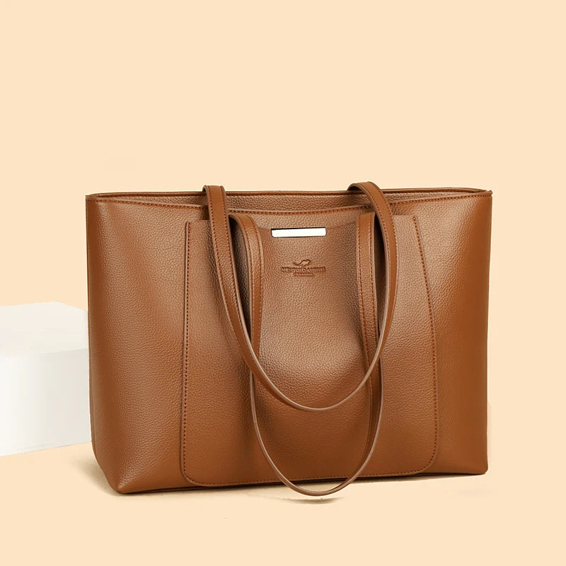 High Quality Leather Shoulder Crossbody Messenger Tote Bag Large Handbag Purses Genuine Brand Luxury Designer Women Bags
