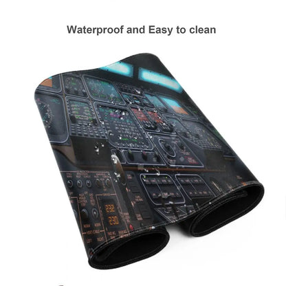 Plane Instrument Panel Mousepad HD Airplane Speedometer Mouse Pads XXL Non-slip Rubber Desk Mat Pc Gamer Deskmat Cockpit Playmat