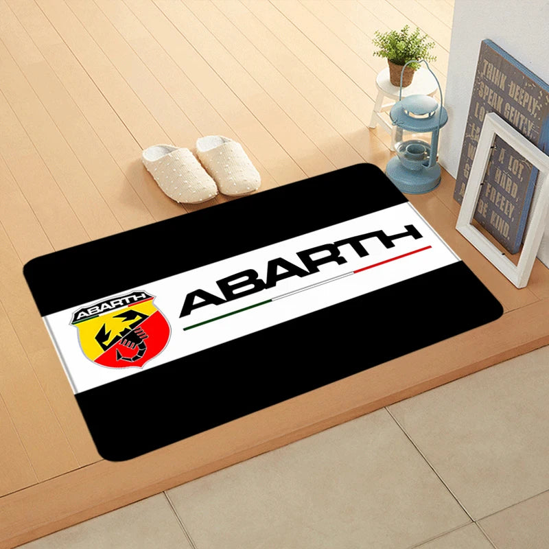House Entrance Doormat Abarth Car Boot Hallway Carpet Living Room Rugs Foot Carpets Bathroom Rug Floor Mats Non-slip Home Decor