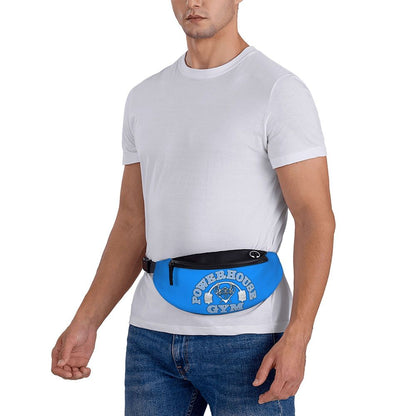 Powerhouse Gym Fanny Bag Custom Bodybuilders Fitness Crossbody Waist Pack Men Women Cycling Camping Phone Money Pouch