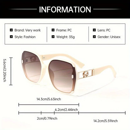 1PC Women's Classic Retro Square Fashion UV-Blocking Sunglasses High-End Eyewear Perfect Gift Choice