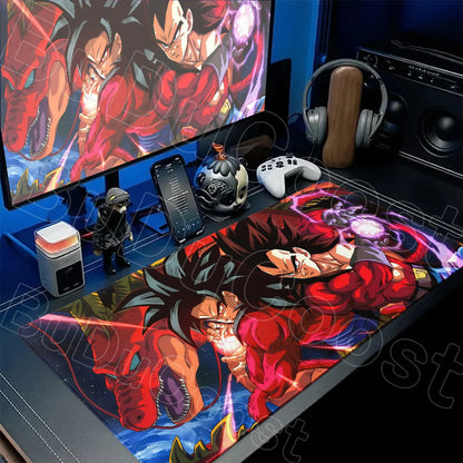 Rubber Anti-slip Mouse Pad Gamer Computer Washable Dragon Ball Desk Mat XXL HD Print Goku Keyboard With Stitch Edge For LOL CSGO