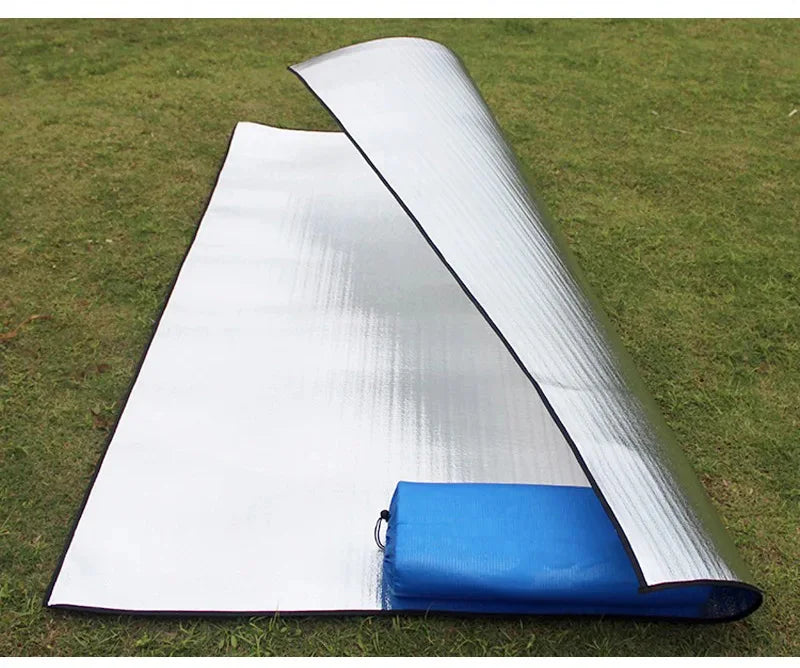Camping Mat Foam Foil Blanket  Aluminum Insulation Foam Foil Mat Sleeping Pad Thermal Outdoor Tent Footprint Reflecting Heat