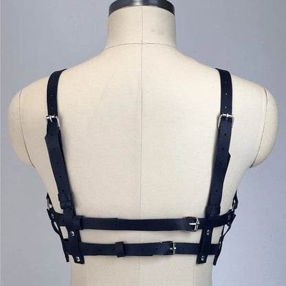 Women Fashion PU Leather Belt Street Style Bondage Body Harness Punk Decorative Harness Gothic Waistband Clothing Accessoreis