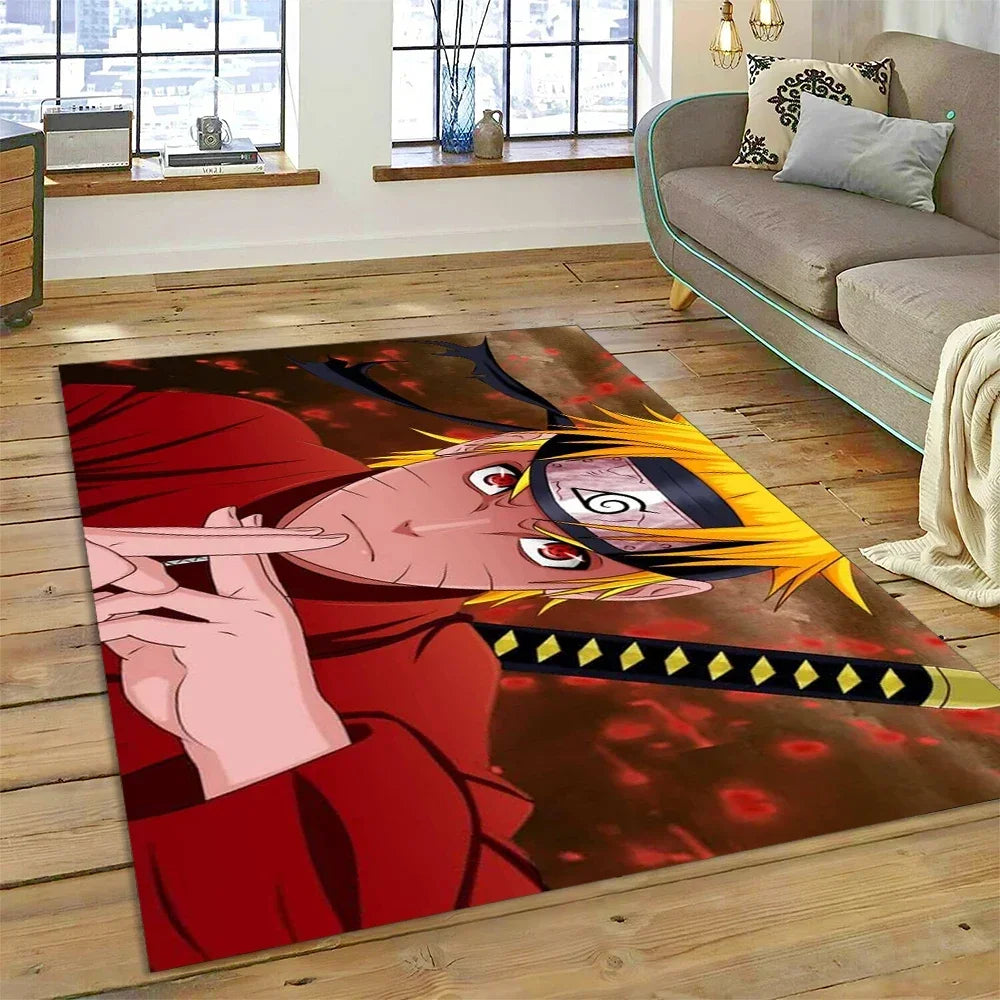 Cartoon 3D I-Itachi Japan Anime Carpet Rug for Living Room Bedroom Home Sofa Decoration,Kids Play Area Rug Non-slip Floor Mat
