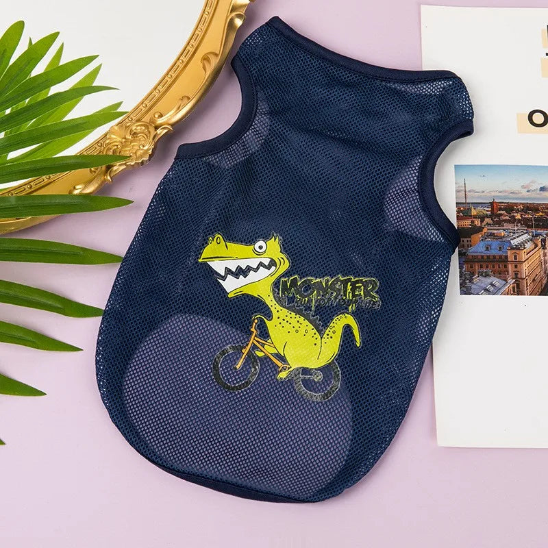 ooling Shirts for Dogs, Lightweight Mesh Breathable Dog Shirt for Small Dogs Boy, Sun-Protection Sleeveless Shirts for Dog&Cat P