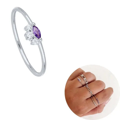 24K Gold Plated Colorful Crystal Gold Rings Turquoise Engagement Wedding Anniversary Ring Light Luxury Fashion Jewelry Gifts A40