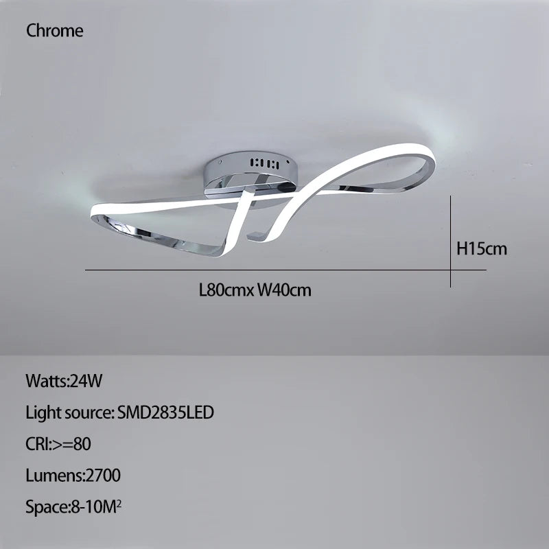 Modern Ceiling Chandelier Gold/Chrome Led Ceiling Lights For Living Bedroom Dimmable Kitchen Dining Room ceiling lamp lustre