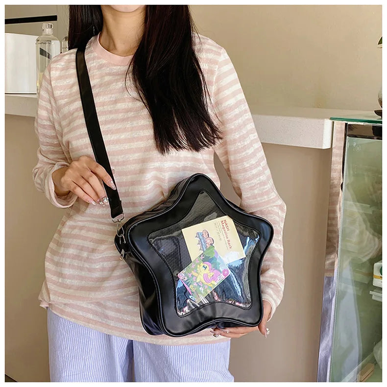 Japanese Style Minimalist Cute Aesthetic Shoulder Bag for Students Kawaii Crossbody Purse Street Fashion Ita Bags Handbags bolso