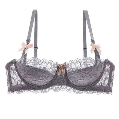 MOYISU French Romantic Lace Comfortable Breathable セクシー Tushy Slim Bra Collection Pure Desire Girls Push Beautiful Underwear SET