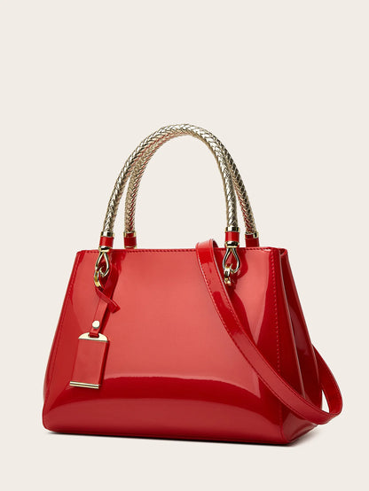 Faux Leather Handbags for Woman 2026 Luxury Bags Designers Evening Party Handbag Ladies Bag Wine Rose Red Navy Pink Beige Black