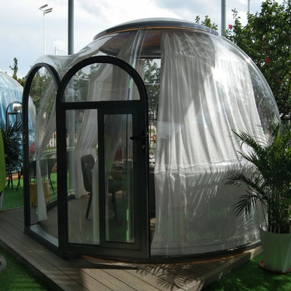 Clear Igloo Geodesic Dome Bubble Tent Detachable Modern Design Aviation Aluminum Alloy Sound Heat Insulation Bubble House