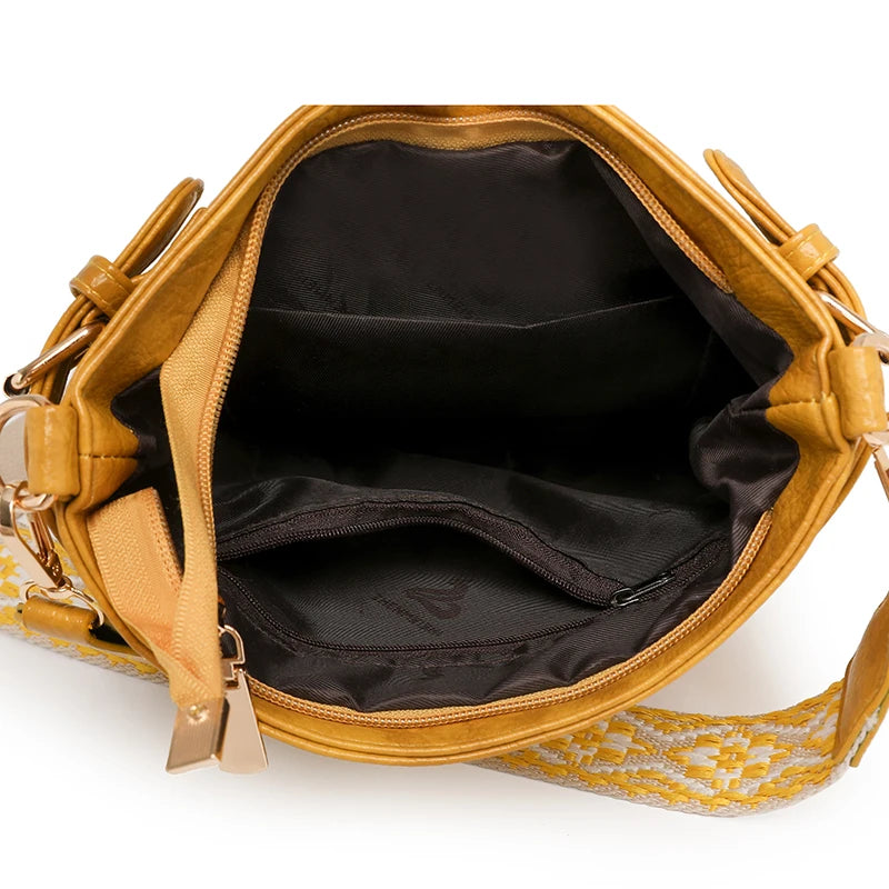 Designer Luxury Handbags 2025 New Vintage Soft Leather Tote Bags For Women Multi-pocket Shoulder Messenger Bags High quality Sac