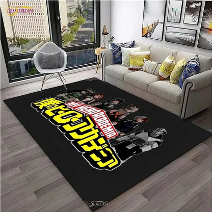 My Hero Cartoon Anime Carpet for Living Room Bedroom Table Cinema Rug Kitchen Door Kids Un-slip Floor Mat Alfombra Birthday gift