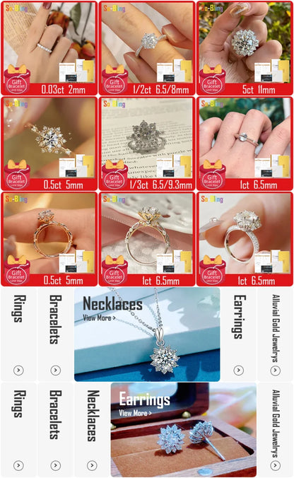 So-Bling S925 Sterling Silver Rings For Women Elegant Fine Cubic Zirconia Ring Bridal Wedding Engagement Women Trendy Jewelry