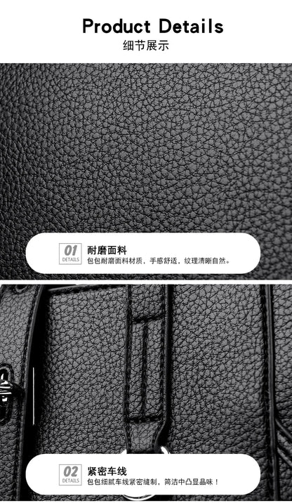 Luxury Brand PU Leather Shoulder Bags Women Fashion Large Capacity Handbag Elegant Crossbody Purse For Ladies Casual Office Tote