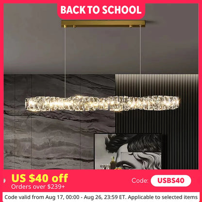 Luxury K9 Crystal Chandelier Dimmable Ceiling LED Pendant Lights Home Living Room Bedroom Indoor Atmosphere Decorative Lighting