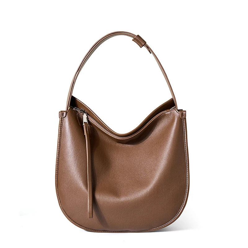 Genuine Leather Women Tote Bag 2025 New Large Capacity Women's Shoulder Bag Luxury Designer Cowhide Crossbody Bags 2522