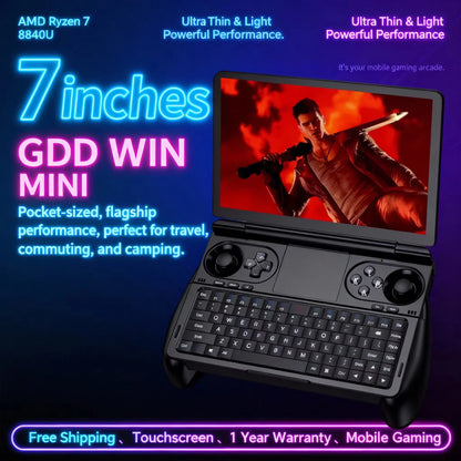 7 Inch Pocket Mini Laptop 2026 New GPD WIN Mini AMD AI9 HX370 Handheld Gaming PC 32GB RAM 2TB PCIE4.0 Portable Game Tablet