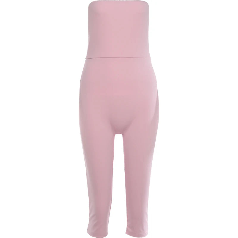 Nibber Midnight Romper Women Backless Sleeveless Fashion Simple Autumn Stretch Skinny Hottie Daily High Street Party Playsuits