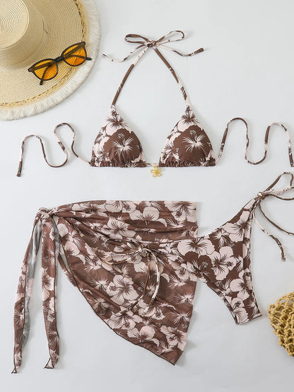 Sexy Swimsuit Women's Bikinis Swimwear Woman 2026 Bathing Suit 3 Piece Triangle Bikinis Sets Beach Dress Wear Cover Up Beachwear