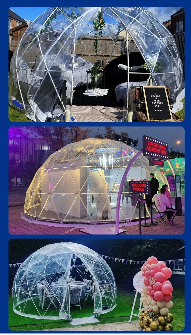 Luxury Transparent Geodesic Dome Tent Bubble House Outdoor Glamping Camping Tent Resort Garden Hotel Custom Design
