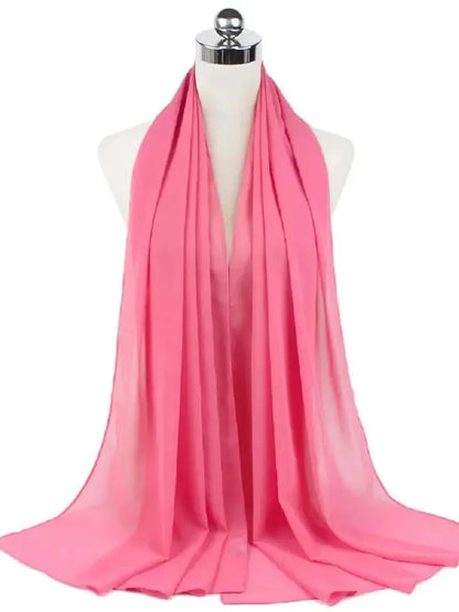 New Fashion Women Solid Chiffon Headscarf Ready To Wear Instant Hijab Scarf Muslim Shawl Islamic Hijabs Arab Wrap Head Scarves