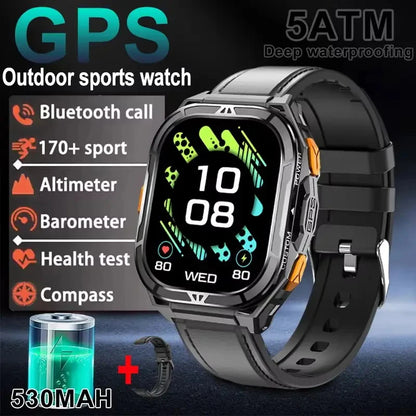 Luxury AMOLED Smartwatch Real GPS 5ATM Waterproof Smart Watch Electronic Clock Sports Wrist Digital Watches for Man Android 2026