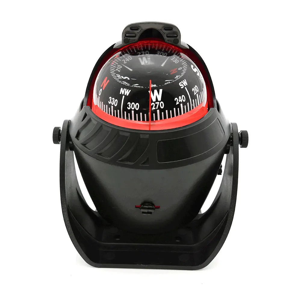 For Boat Yacht Car Waterproof Navigation Compass With Electronic LED Light White/Black Marine Sea Pivoting Marine Compass
