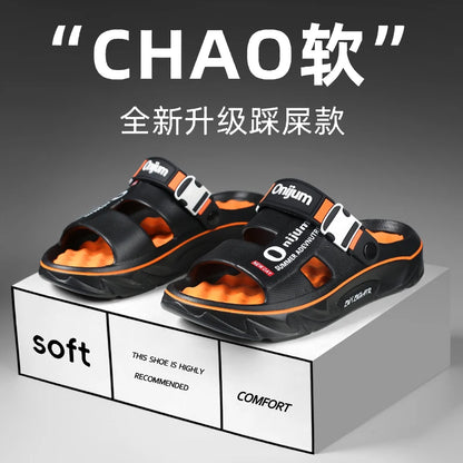 Unisex Slippers Summer Men Sandals Fashion Women Garden Shoes Orginal Beach EVA Slides Soft Thick Shoes Outdoor Non Slip Home