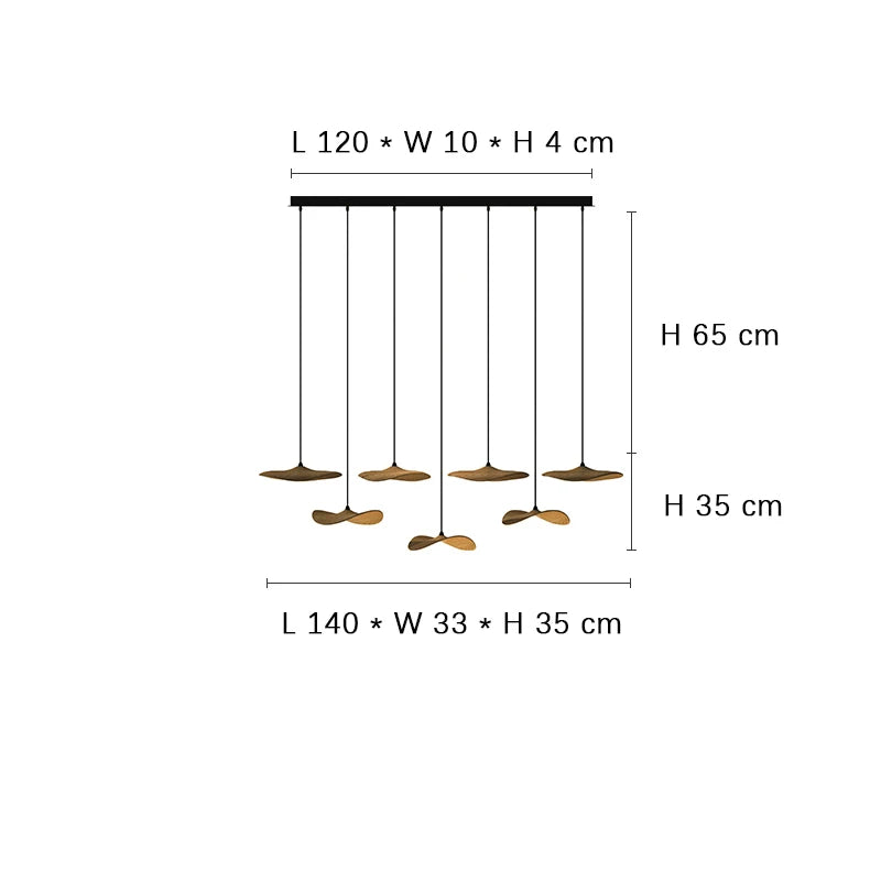 Designer Log Craft LED Ceiling Chandelier Living Room Tearoom Kitchen Table Lamps Bedroom Home Decoration Lighting Stair Lights
