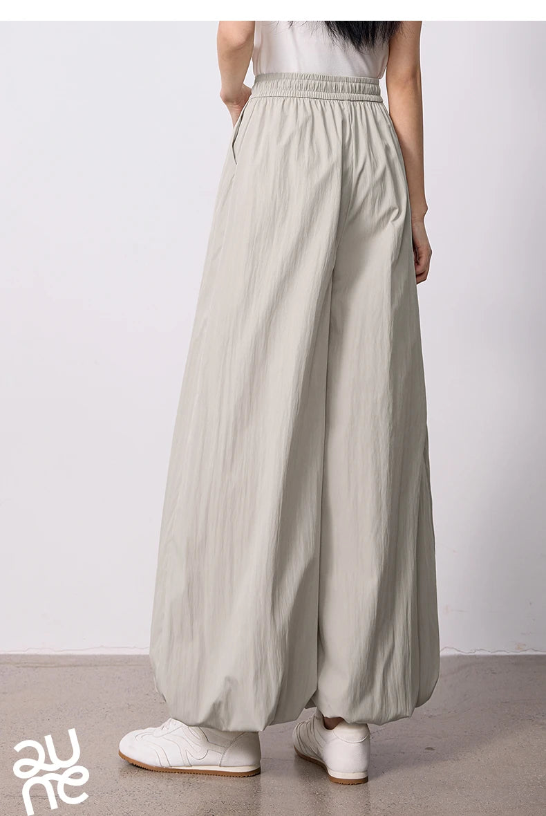 TOYOUTH Women's Wrinkle-Resistant Wide Leg Pants 2026 Summer New Straight Cut Bud Trousers, Travel Friendly