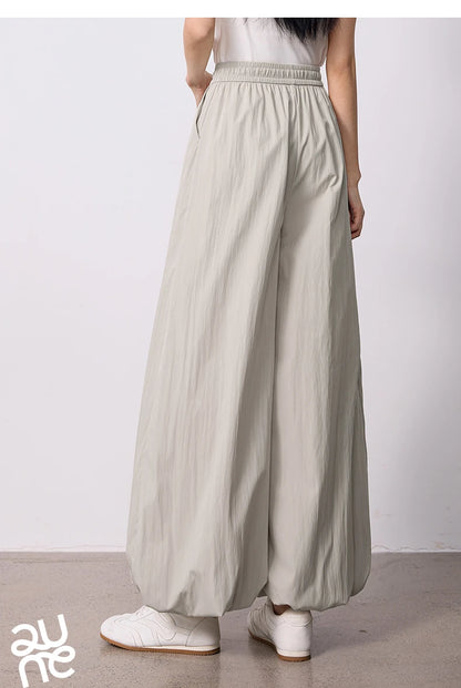 TOYOUTH Women's Wrinkle-Resistant Wide Leg Pants 2026 Summer New Straight Cut Bud Trousers, Travel Friendly