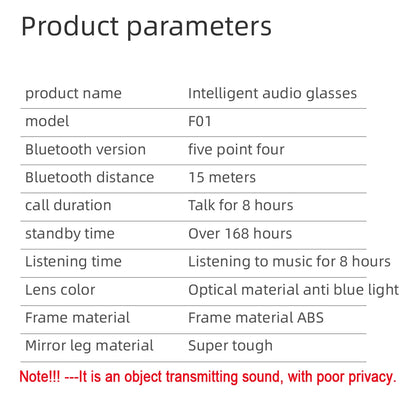 TWS Bluetooth Headphones Smart Glasses Binaural Music Touch Earphones With Microphone Audio Sunglasses Call for All Smartphone