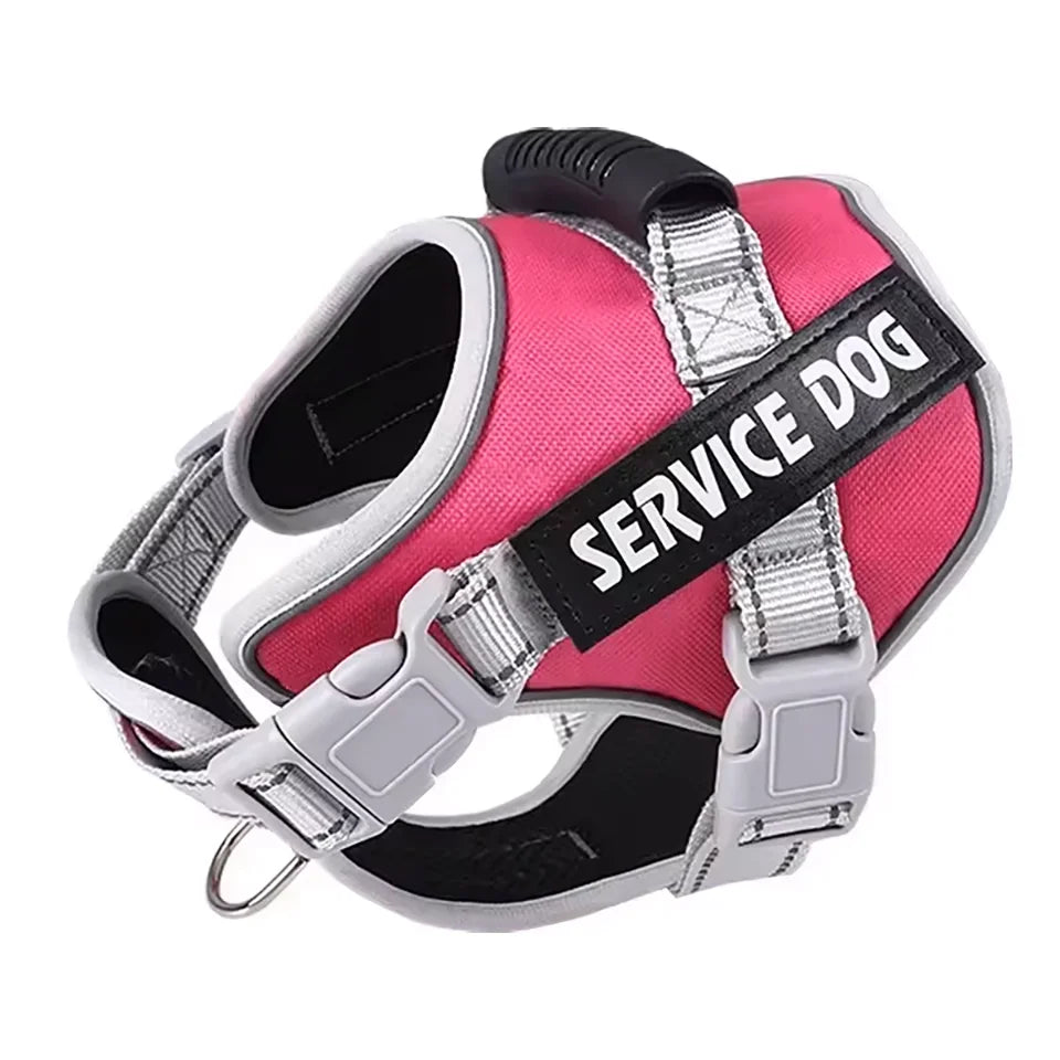 Adjustable Walking Dog Harness, Handle & Leash, No Pull Reflective Pet Vest, Soft Breathable Mesh, Suitable for Small & Big Dogs