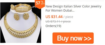 GZJPEI Shiny White Zircon Jewelry Set For Women Italy Nigeria Wedding Jewellery 18K Gold Plated Mother's Day Gift On Sale ﻿