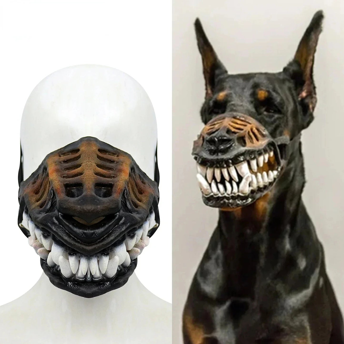 Dog Mouth Mask Padded Latex Rubber Dog Muzzle Halloween Movie & Tv Headdress Latex Props Animal Weird Masks