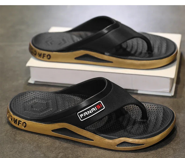 Flip-Flops For Men Breathable Comfortable Beach Sandals for Men Casual Shoes Flip-Flops Fashion Slippers for Outdoors