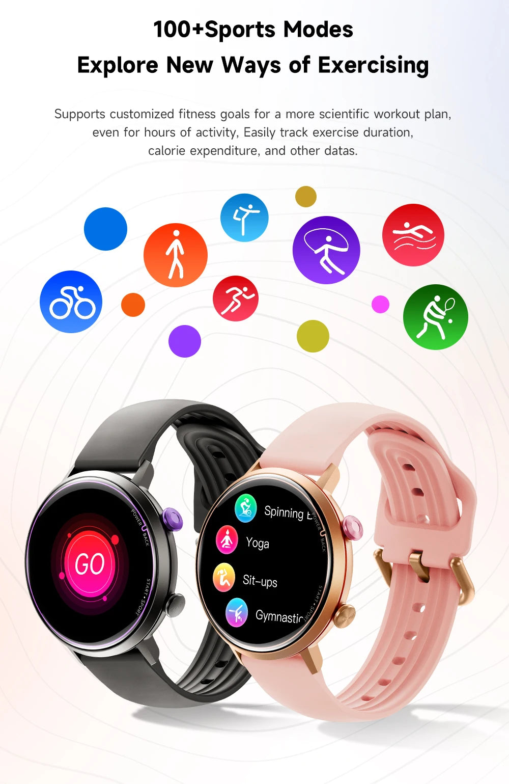 Big Price! Women's Smartwatch 50M Waterproof for Swimming Blood Pressure Sleep Heart Monitoring Diverse Sports Tracking