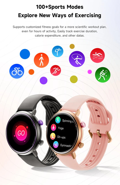 Big Price! Women's Smartwatch 50M Waterproof for Swimming Blood Pressure Sleep Heart Monitoring Diverse Sports Tracking