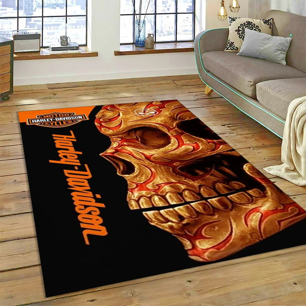 27 Style Harley-y Motorcycle Logo Rug Carpet for Living Room Bedroom Home Decor,floor Mat Non-slip for Sofa Doormat Gift kids