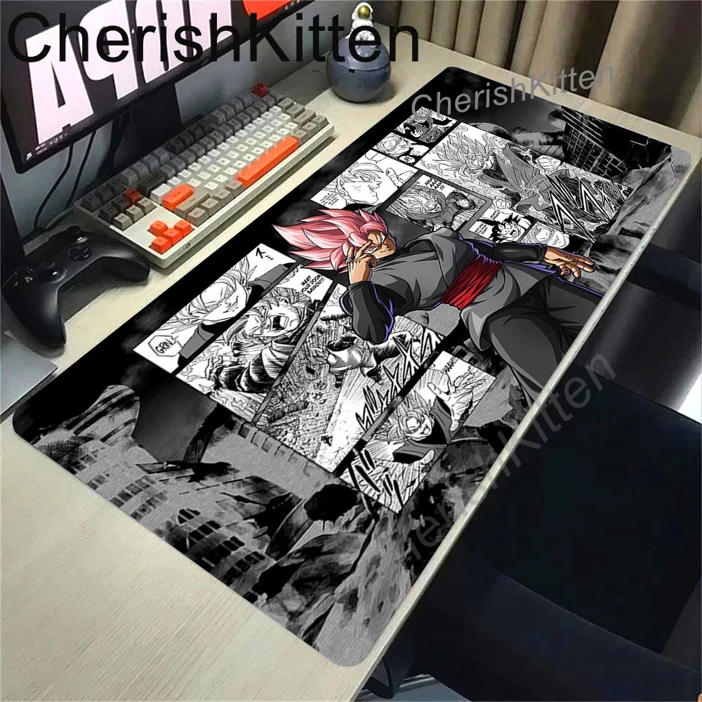 Anime Dragon Ball Mousepad HD Printing Computer Gamers Locking Edge Non-slip Mouse Pad XL Super Saiyan Goku Keyboard PC Desk Mat