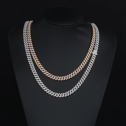 Hip Hop Fine Jewelry 8mm Stainless Steel Cuban Chain Iced Out 2 Rows VVS1 Moissanite Necklace Bracelet Miami Fashion For Men