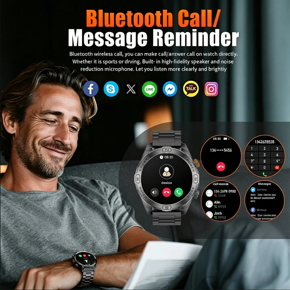 ChiBear Genuine Military Smart Watch Men: 1200 mAh Battery Compass GPS Sports Outdoor Watch Bluetooth Call Smartwatch 2026 New