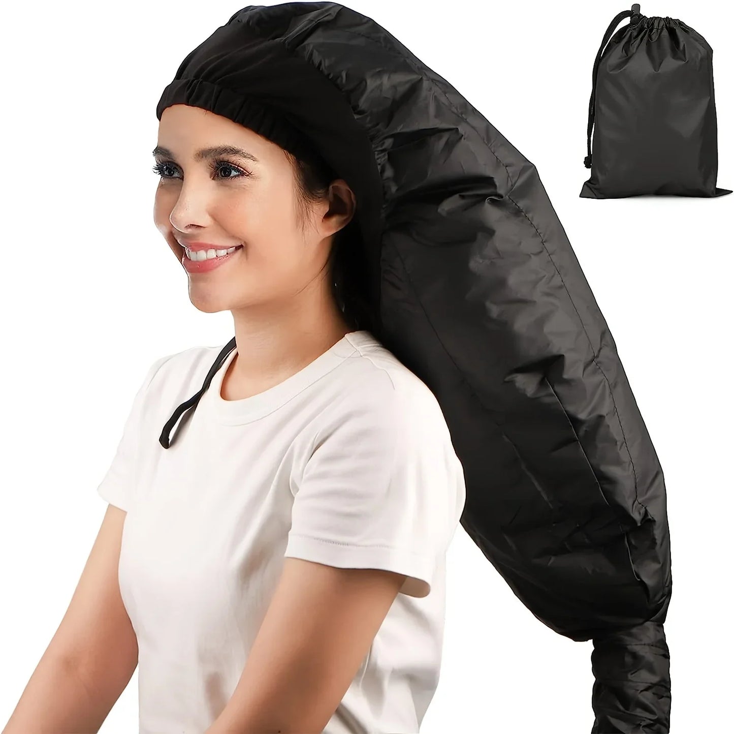 A multifunctional hot oil dry hair cap, compatible with hair dryers, provides constant temperature hair care and maintenance