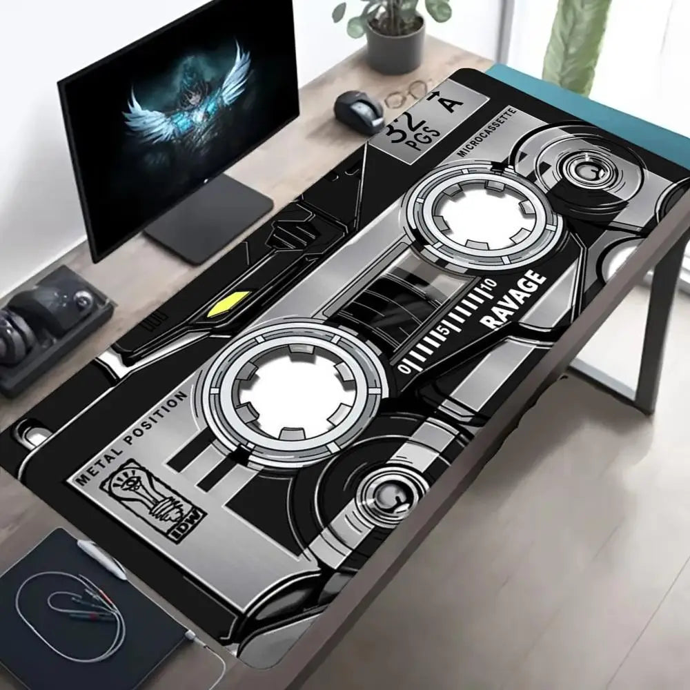 DJ Turntable Mixer Controller Music Pattern Print MousePad Large Gaming Mousepads Non-slip Laptop Tablet Mat PC Soft Pad Playmat