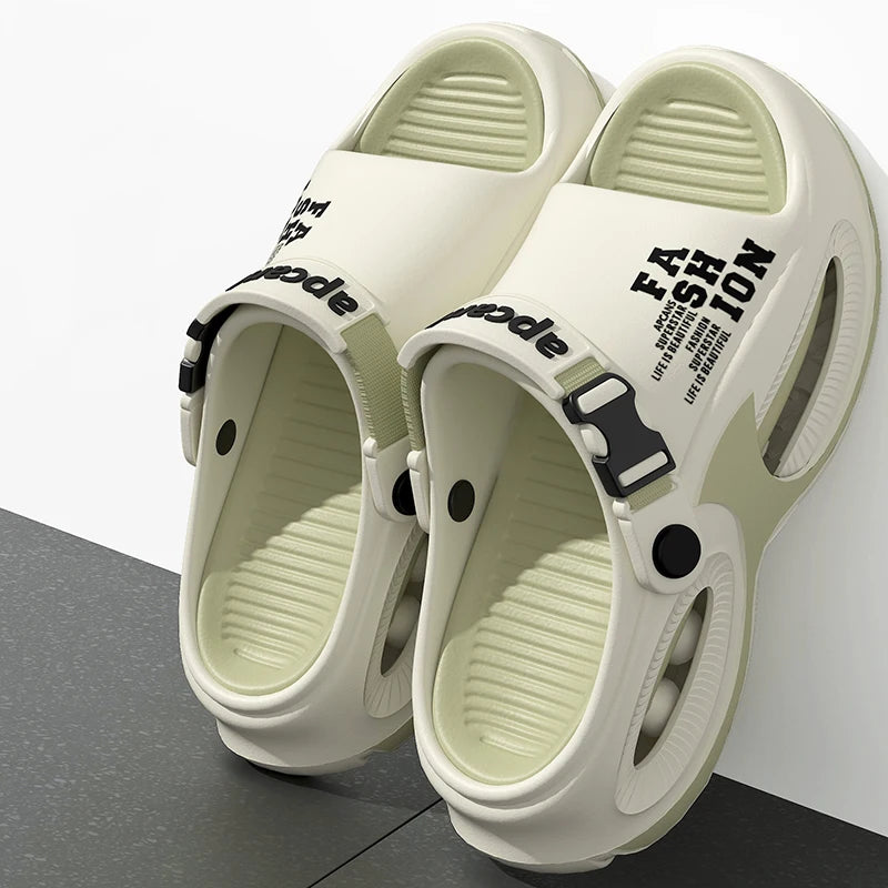 Men Fashion Sport Slippers Indoor Outdoor Sandals Beach Flip Flop Thick Sole Male Slides Summer Non-Slip Men Shower Slippers