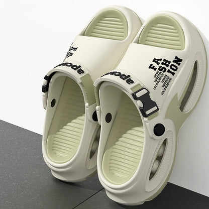 Men Fashion Sport Slippers Indoor Outdoor Sandals Beach Flip Flop Thick Sole Male Slides Summer Non-Slip Men Shower Slippers