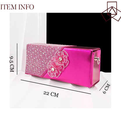 QueenaYan Elegant African-Inspired Evening Shoes and Handmade Clutch Set Pointed Toe High-Heel Women's Footwear and Matching Bag