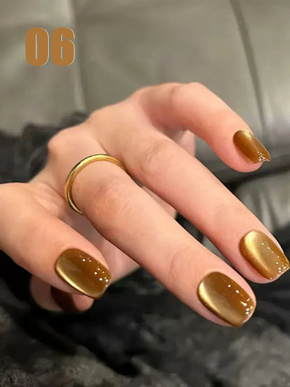 MIANEL 12ML Hit Product Gold Amber Cat Eye Gel Nail Polish 2026 New Blue Glass Beads Cat Eye Gel Nail Green Nails 1-21pcs